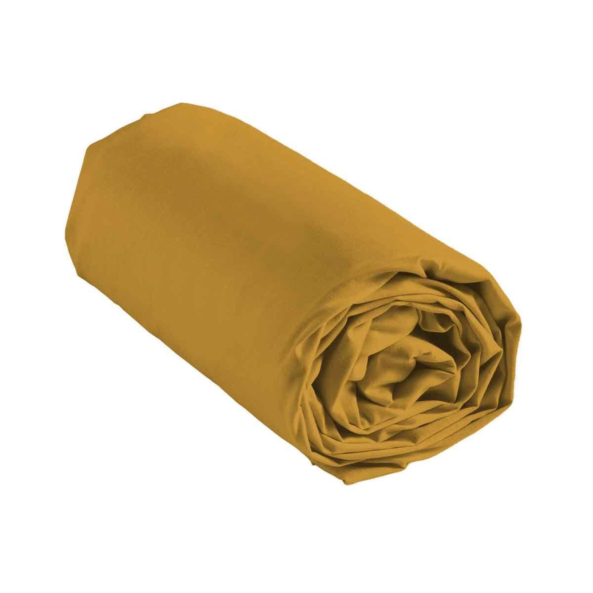 Voir la diapositive 3 : Douceur d'Intérieur Drap housse en coton  biolina  180x200cm ocre