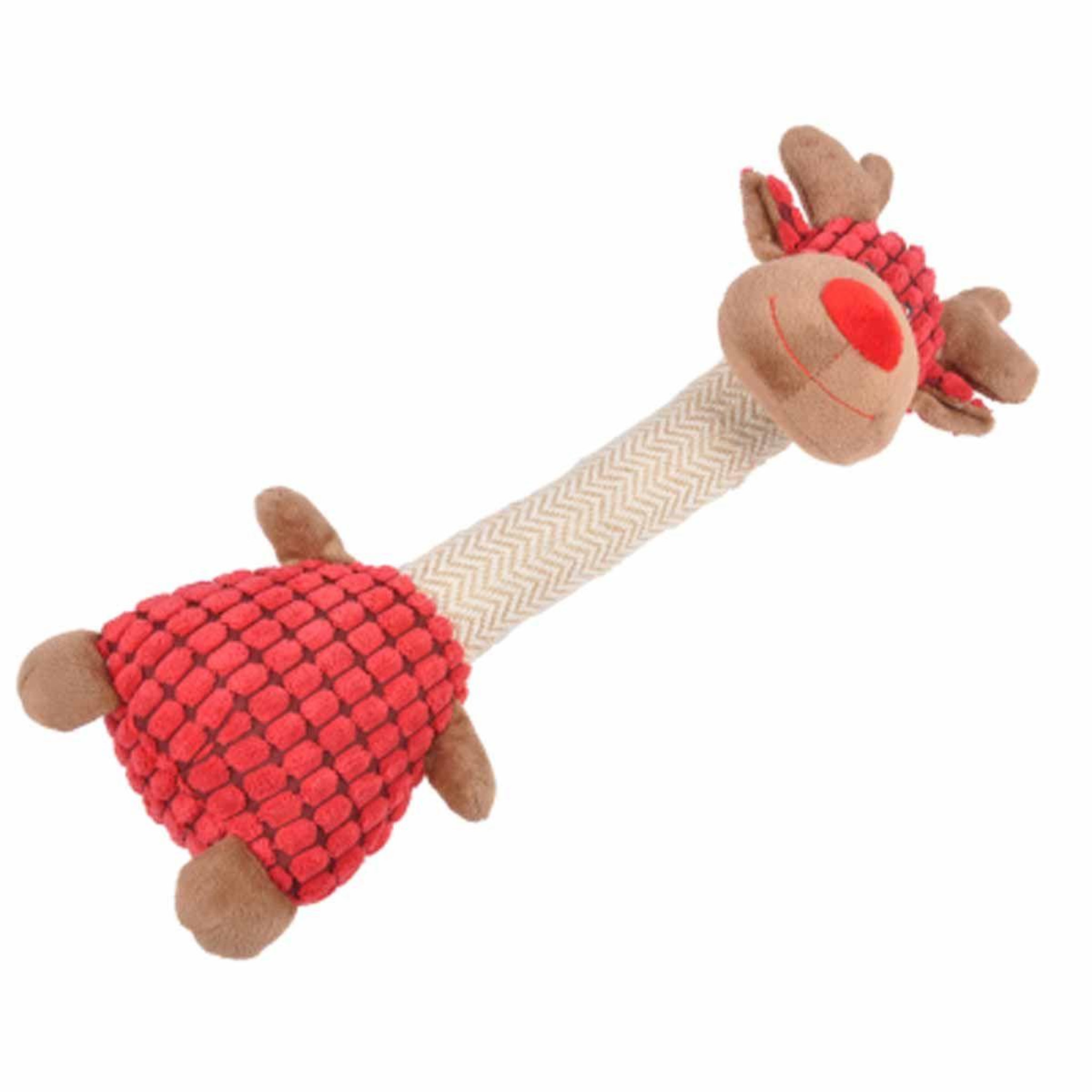 Voir la diapositive 1 : LOVE STORY Peluche pour chien  girafe  32cm rouge