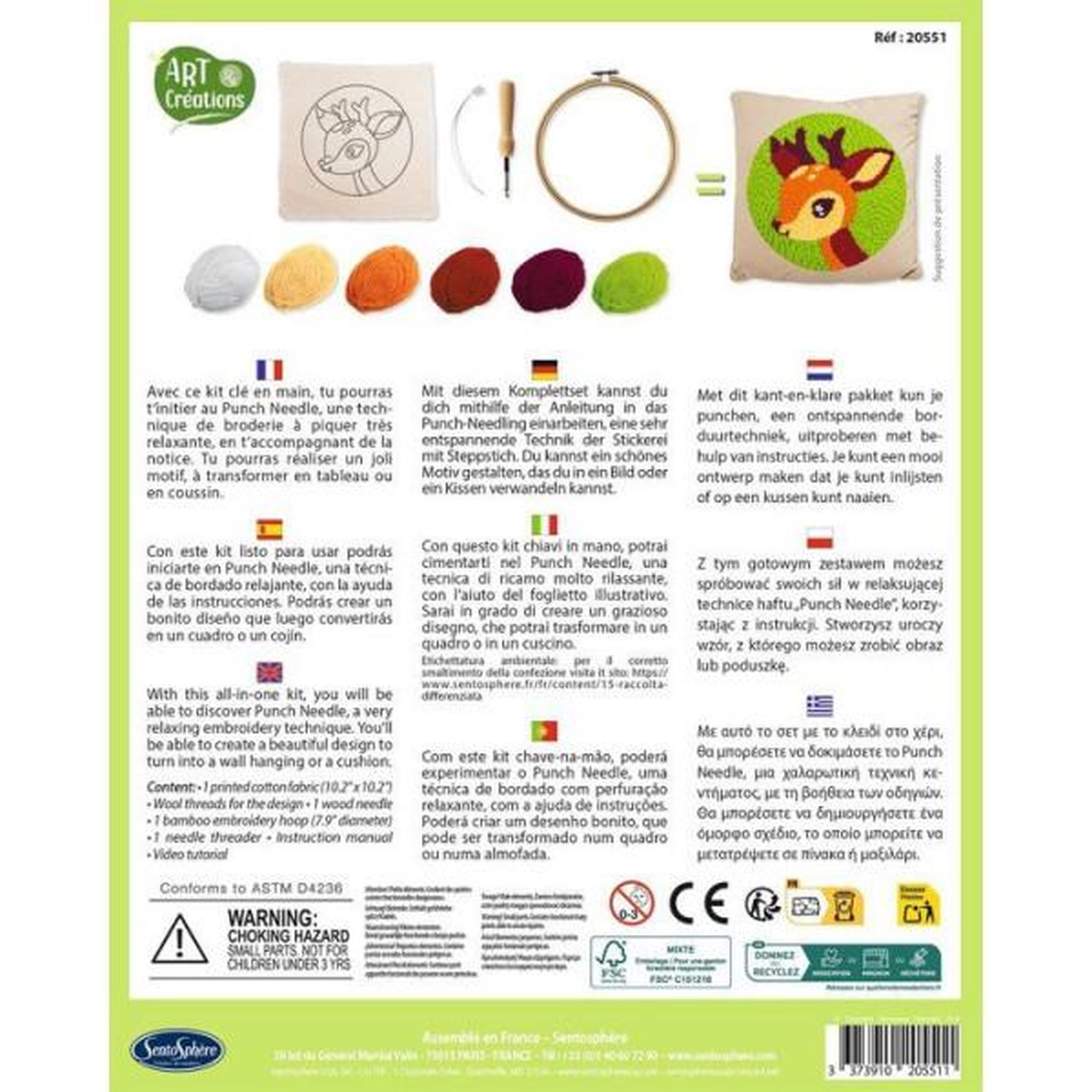 Voir la diapositive 3 : Sentosphere Punch Needle - Petit Cerf - Arts et creations