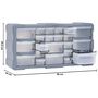 Voir la diapositive 6 : VIDAXL Organisateur multi-tiroirs avec 22 tiroirs 49x16x25,5 cm