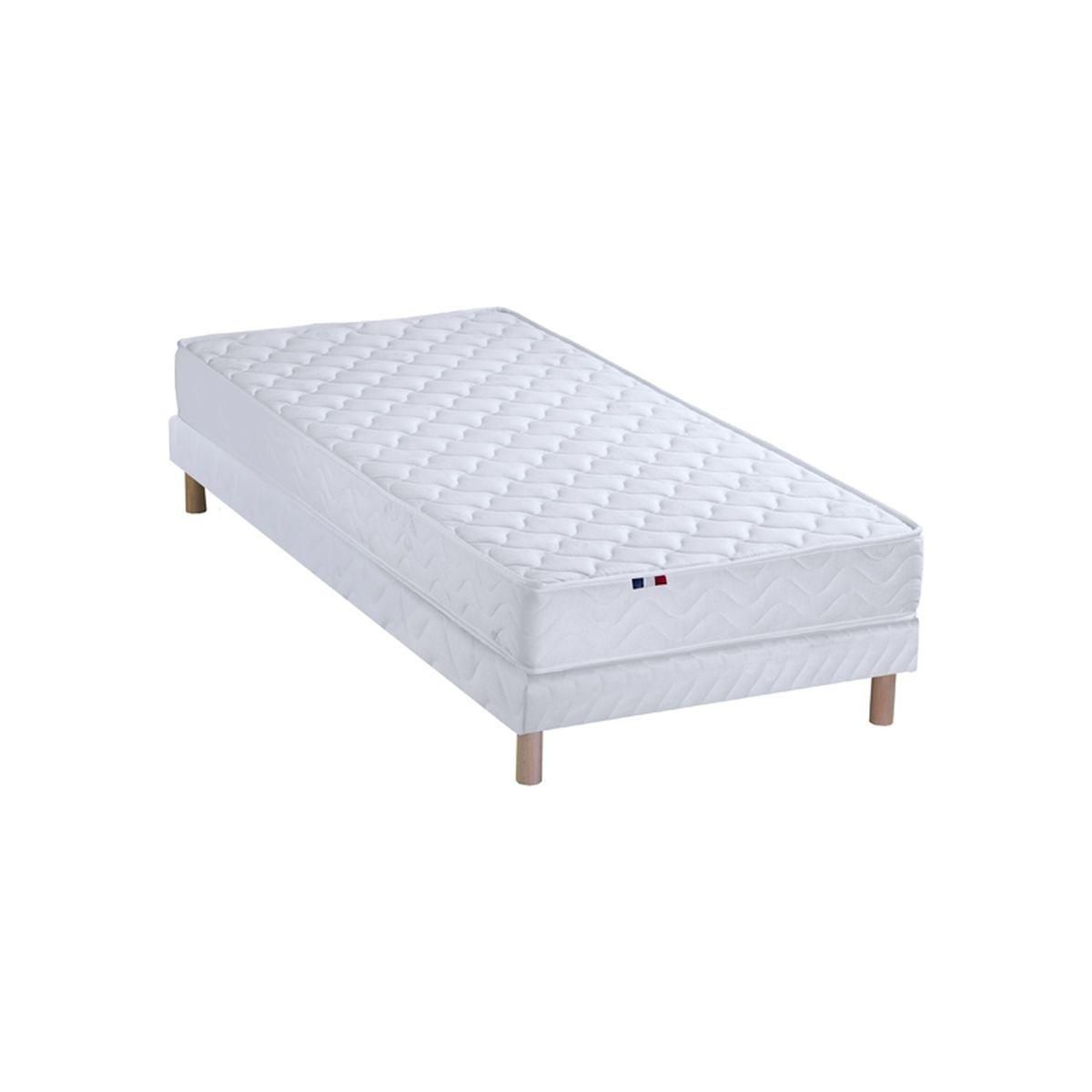 Ensemble Matelas Mousse réversible + Sommier 90 x 190 cm  STRATUS