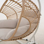 Voir la diapositive 2 : GARDENSTAR Fauteuil oeuf suspendu de jardin - Acier - Beige - 122x120x188cm