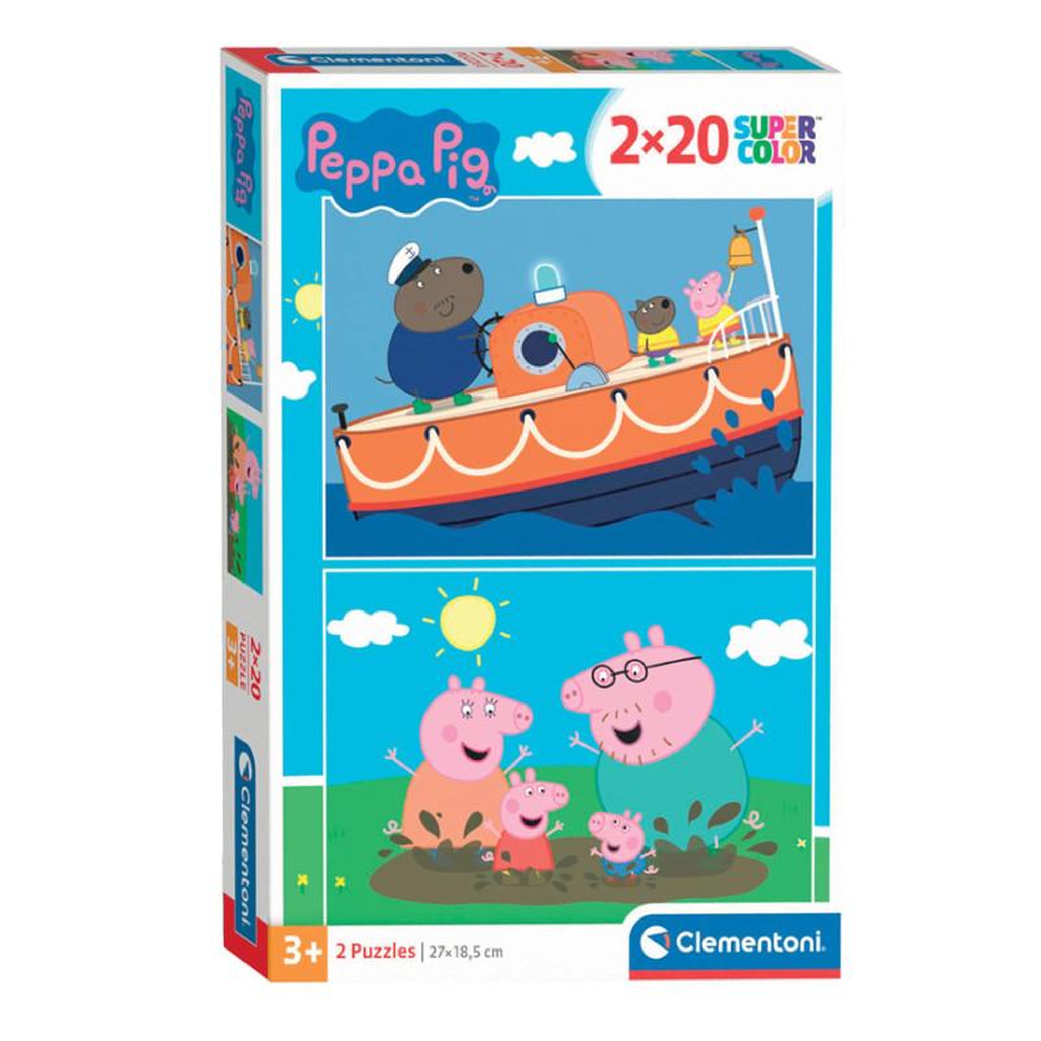 CLEMENTONI Clementoni Jigsaw Puzzle Super Color Peppa Pig, 2x20pcs. 24797