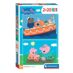 CLEMENTONI Clementoni Jigsaw Puzzle Super Color Peppa Pig, 2x20pcs. 24797