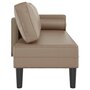 Voir la diapositive 4 : VIDAXL Chaise longue avec coussins cappuccino similicuir