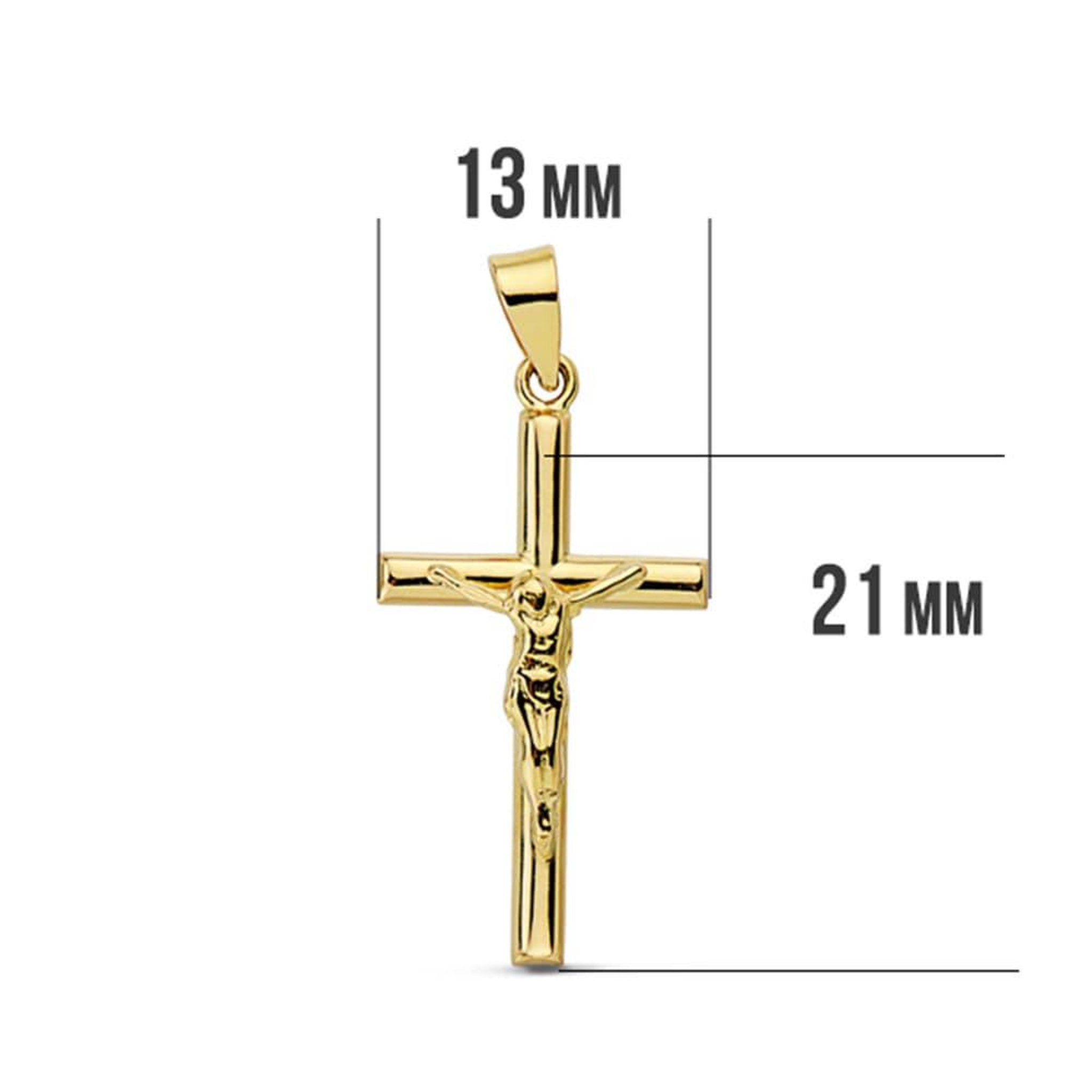 Voir la diapositive 2 : L'ATELIER D'AZUR Pendentif  - Médaille Christ sur la Croix Or 18 Carats 750 Jaune - Chaine Offerte