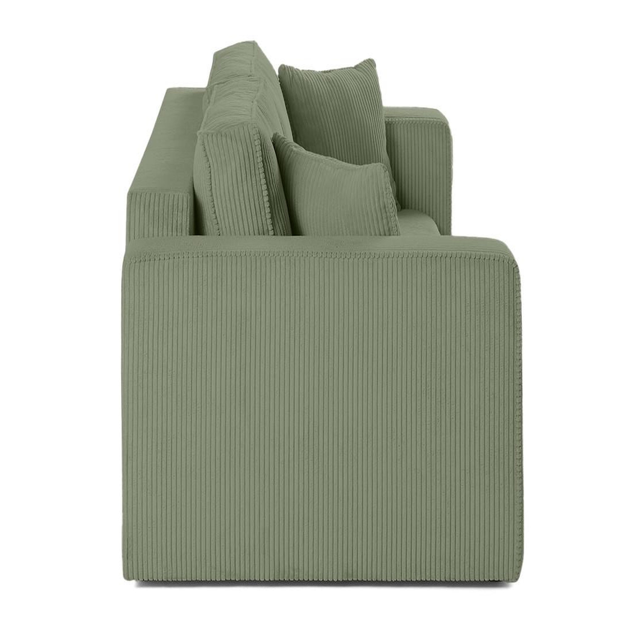 Voir la diapositive 4 : BEST MOBILIER Topaze - canapé droit 2 places - en velours côtelé