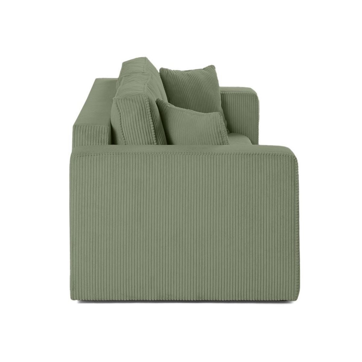 BEST MOBILIER Topaze - canapé droit 2 places - en velours côtelé