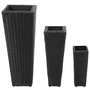 Voir la diapositive 2 : VIDAXL Lits sureleves de jardin 3 pcs Resine tressee Noir