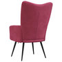 Voir la diapositive 5 : VIDAXL Chaise de relaxation Rouge bordeaux Velours