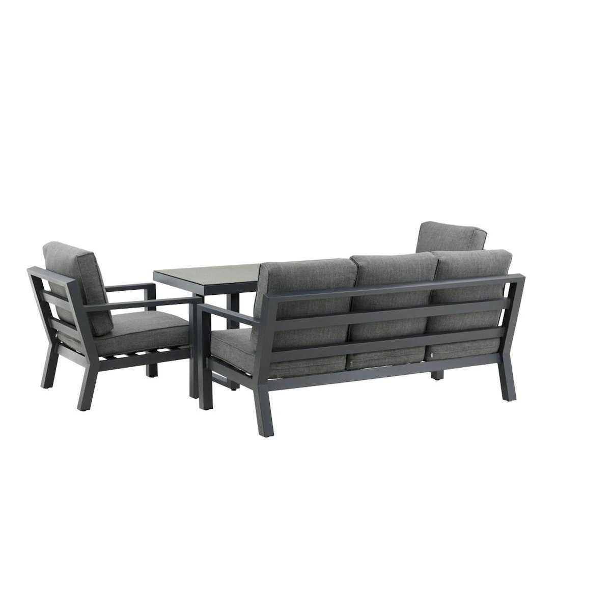 Paris Prix Salon de Jardin 5 Places  Barcelona  171cm Noir