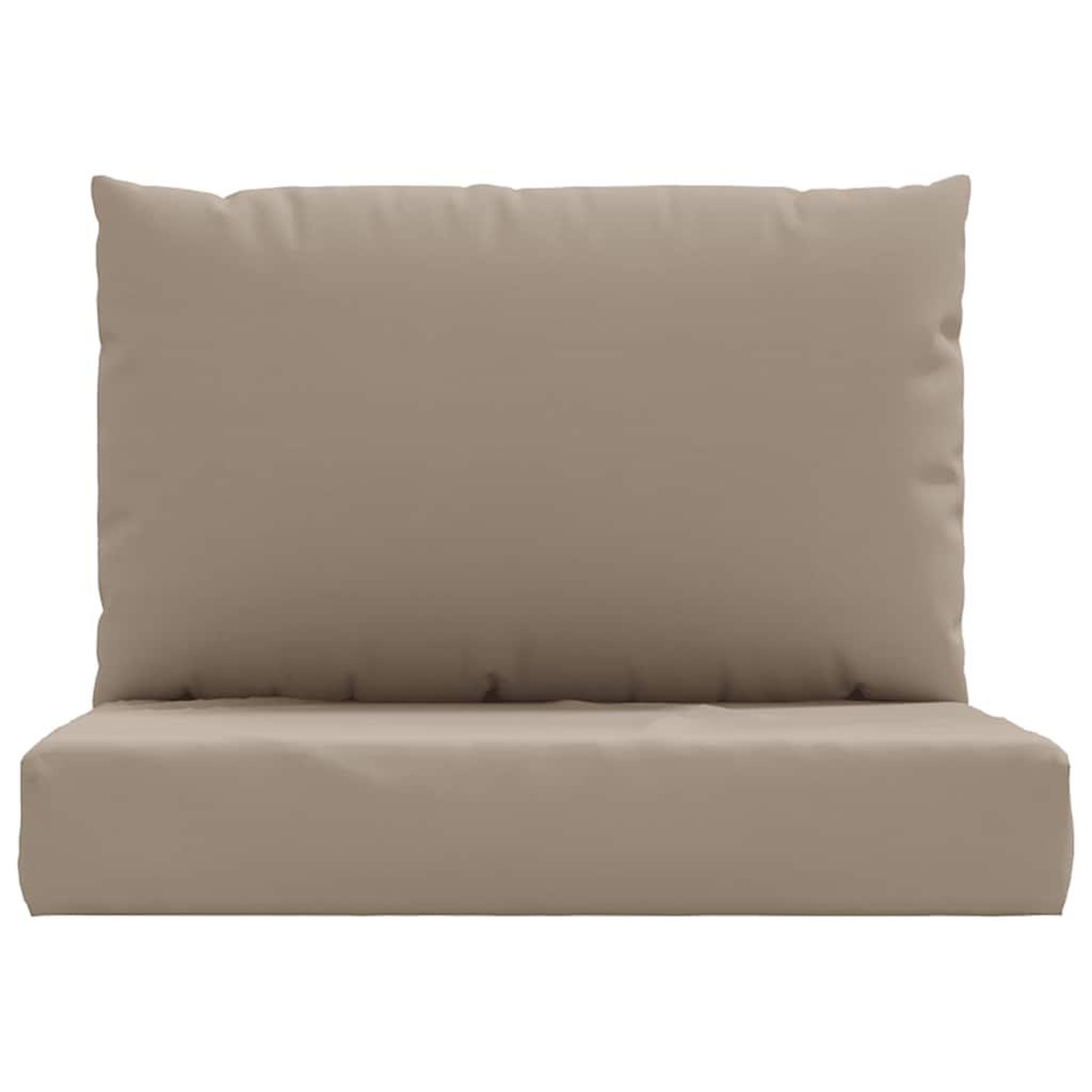Voir la diapositive 4 : VIDAXL Coussins de palette lot de 2 taupe tissu oxford