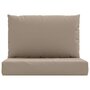 Voir la diapositive 4 : VIDAXL Coussins de palette lot de 2 taupe tissu oxford