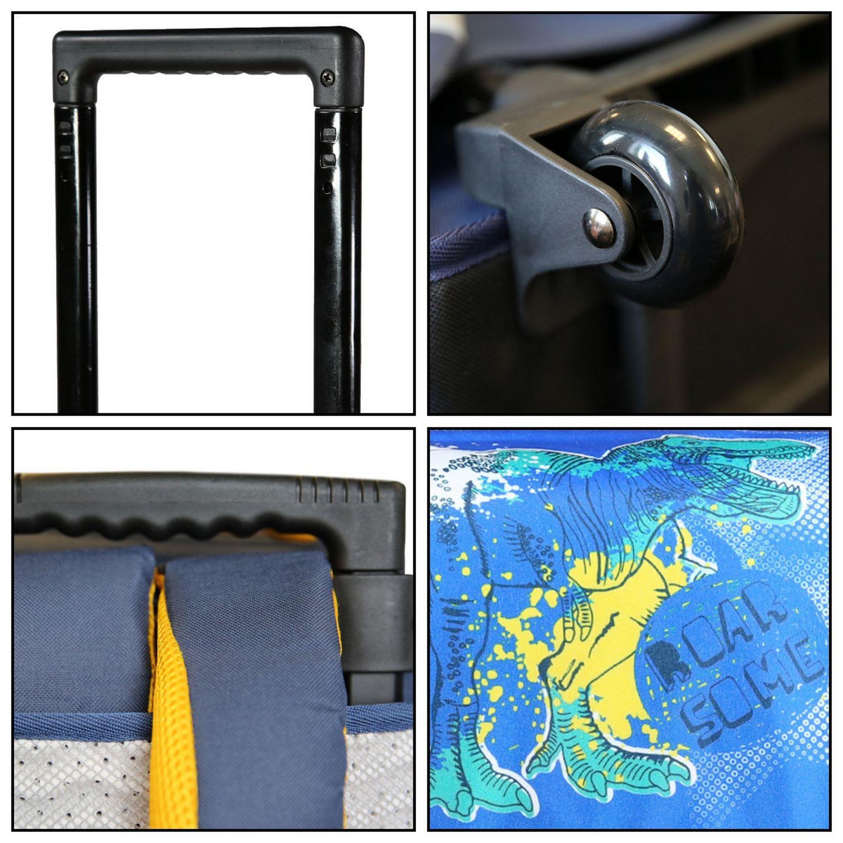 Bagtrotter BAGTROTTER Cartable à roulettes 38 cm Phileas Bleu Dinosaure