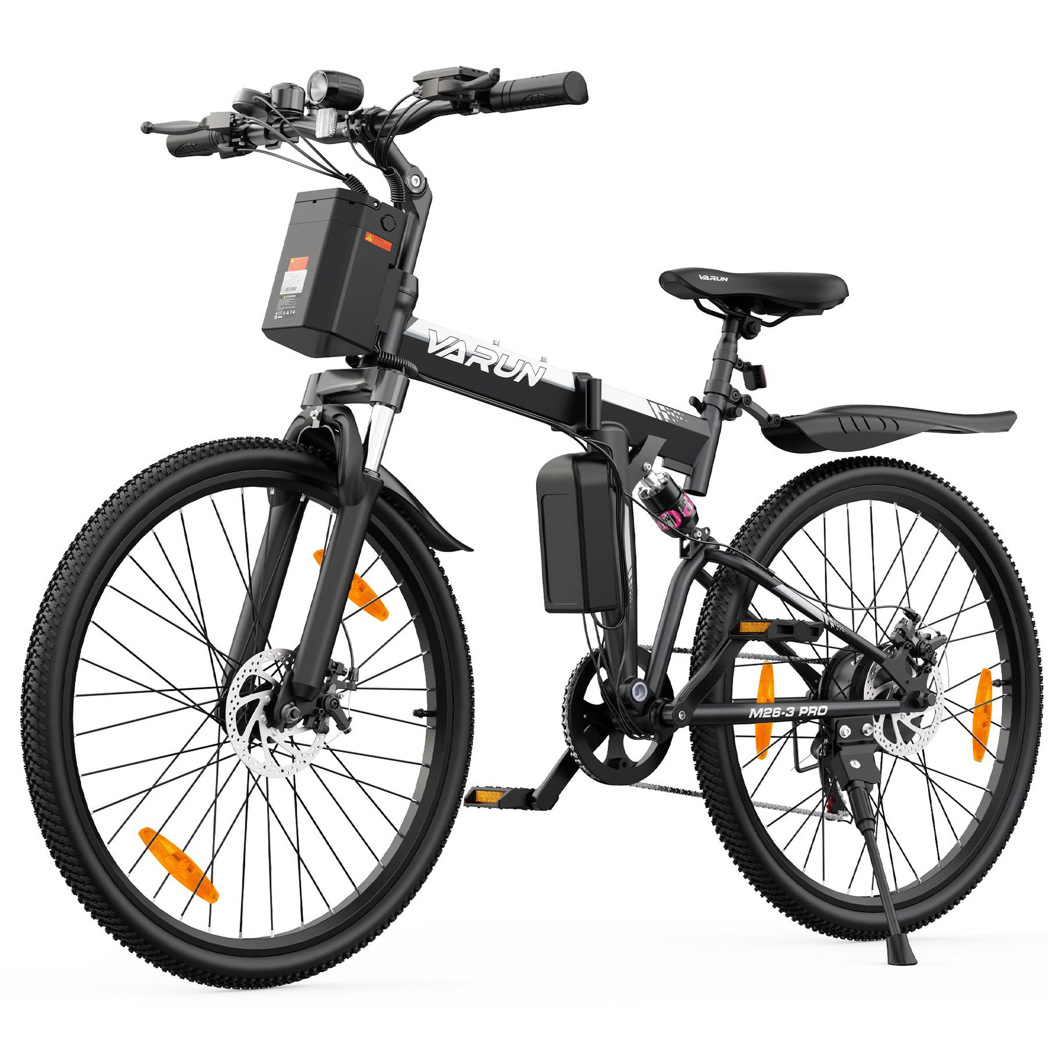 Voir la diapositive 2 : VARUN Vtt électrique pliant varun m26-3 pro 26 pouces