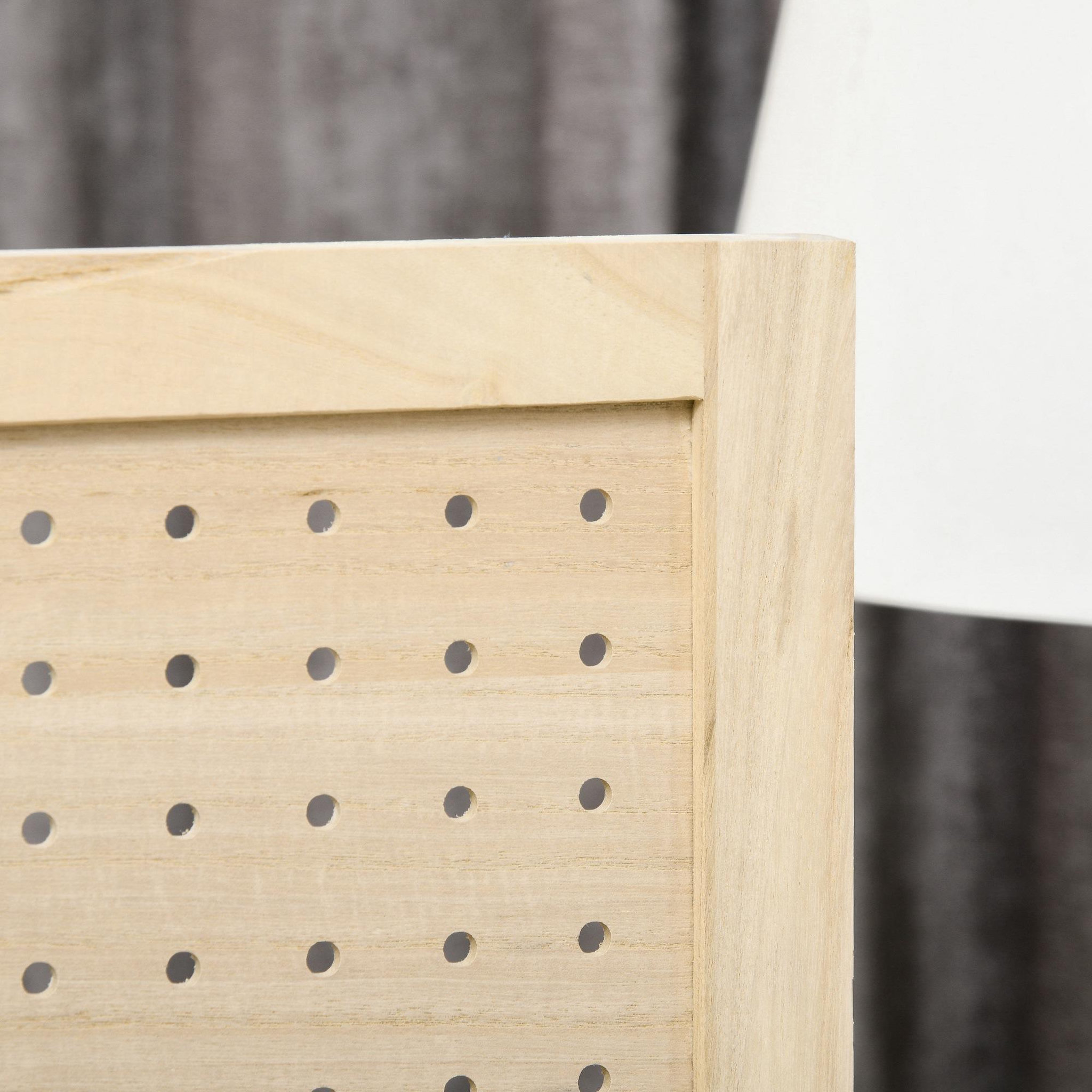 Voir la diapositive 4 : HOMCOM Paravent intérieur en bois 4 panneaux 152 x 144,5 cm pliable bois naturel