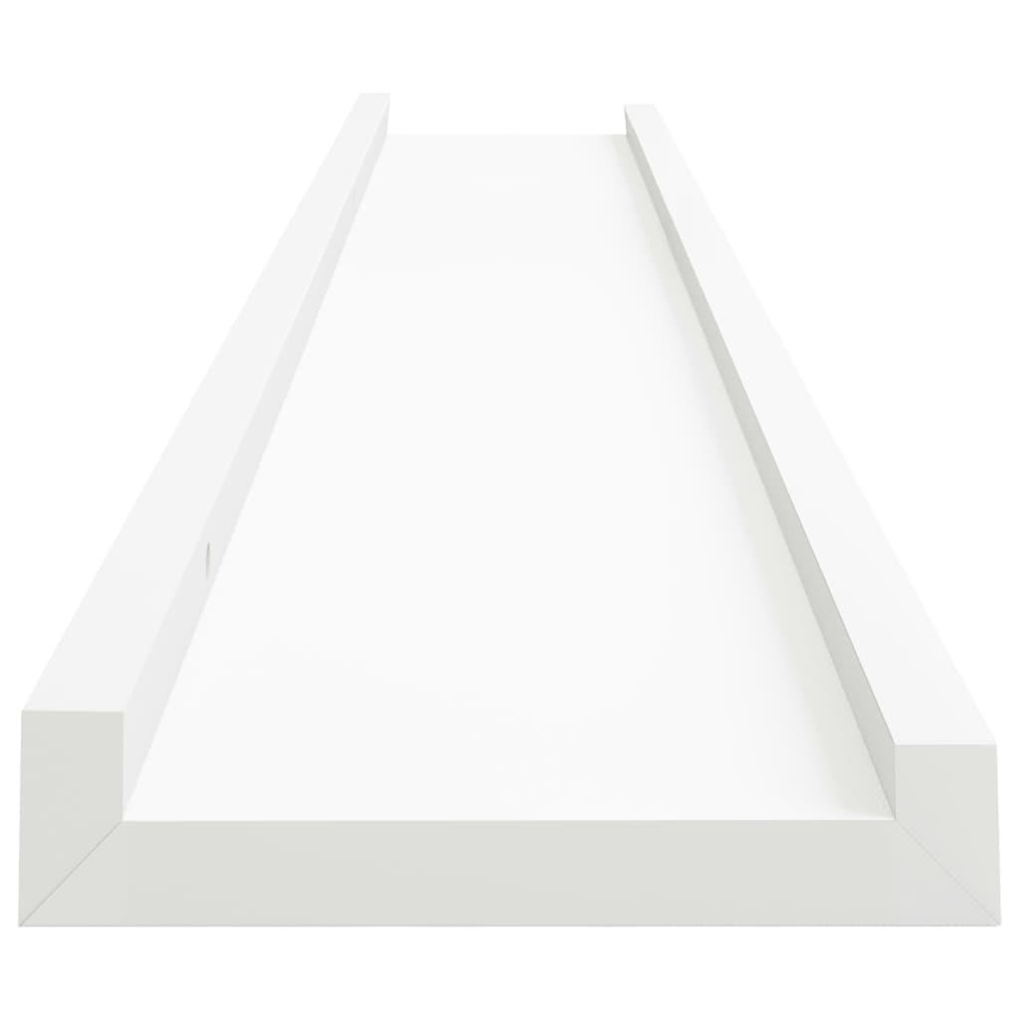 Voir la diapositive 5 : VIDAXL Etageres a rebord pour cadre photo 2 pcs Blanc 80x9x3 cm MDF