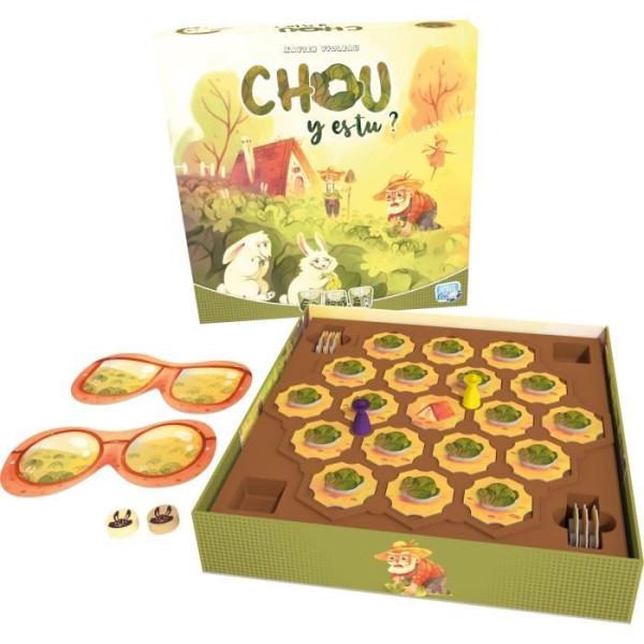 Voir la diapositive 2 : Asmodee Chou y es tu - asmodee - jeu simple d'observation et de strategie - des 6 ans