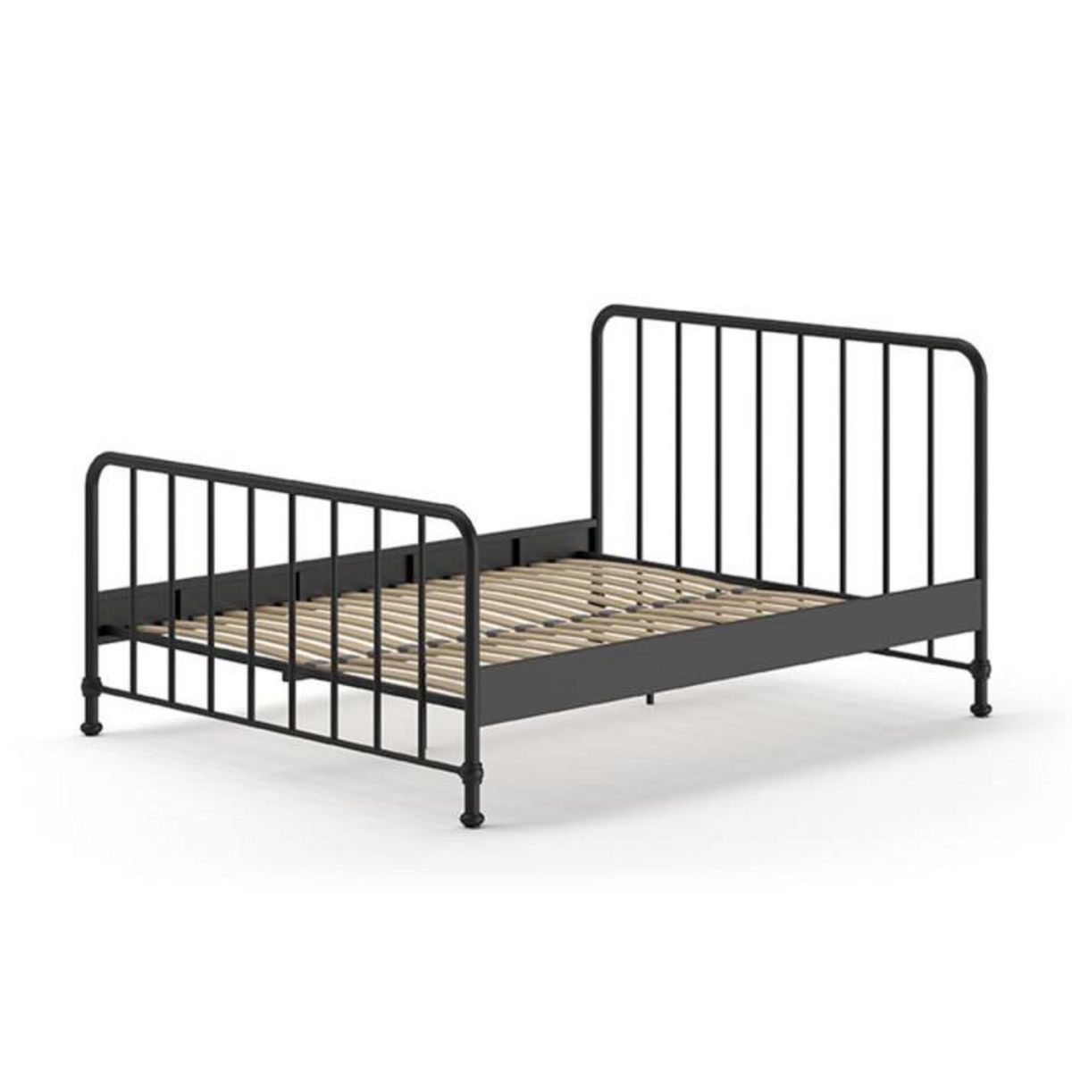 Paris Prix Lit Adulte  Bronxx  160x200cm Noir Mat