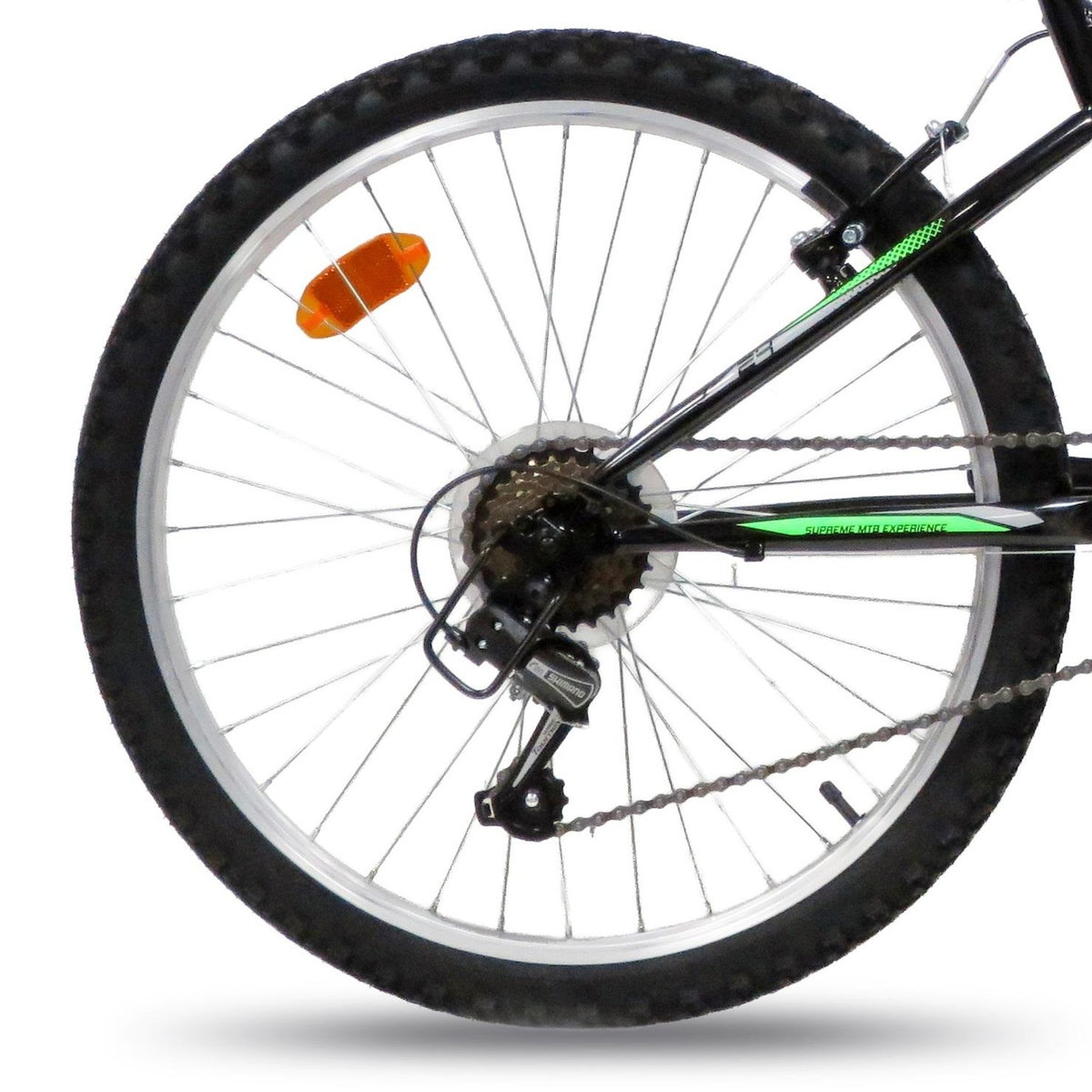 Vélo VTT 24'' - Fourche Télescopique - 18 Vitesses - Dérailleur Shimano TY21 - Freins V-Brake - Jantes Aluminium