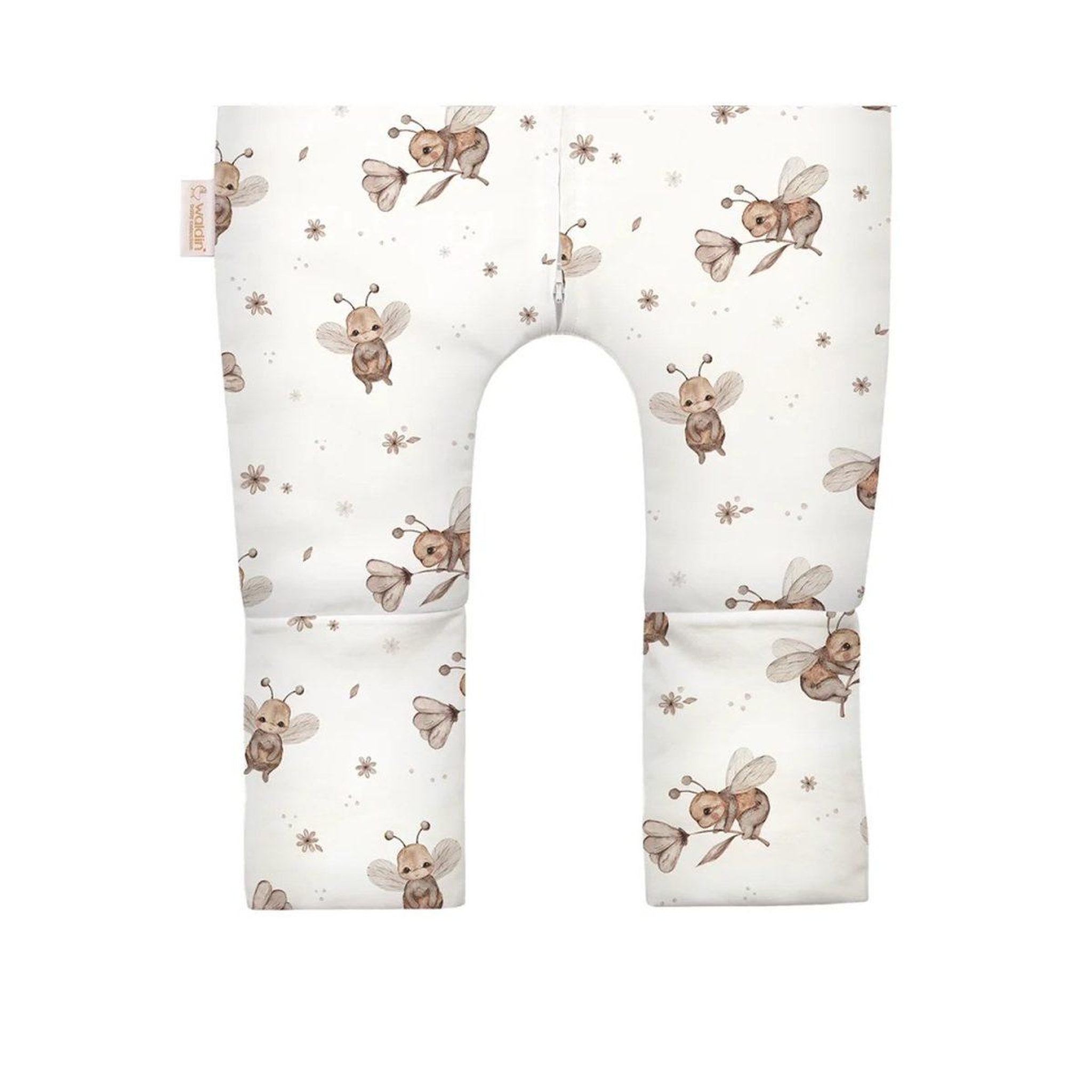 Voir la diapositive 4 : WALDIN Gigoteuse à jambes en coton 2,5 TOG - taille M (3-4 ans) - motif abeilles, blanc