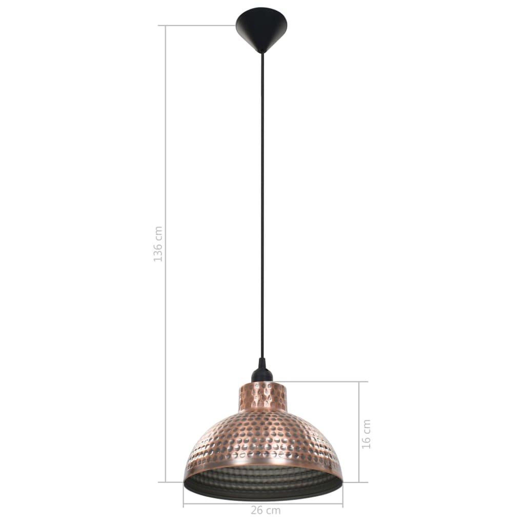 Voir la diapositive 6 : VIDAXL Plafonnier 2 pcs Semi-spherique Couleur cuivre