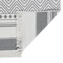 VIDAXL Tapis Gris et blanc 120x180 cm Coton