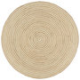 Voir la diapositive 1 : VIDAXL Tapis fait a la main Jute avec design de spirale Blanc 120 cm