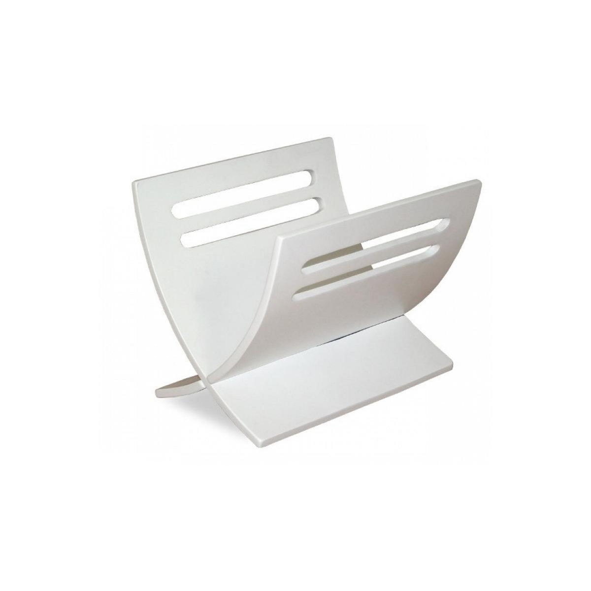 HomeStyle4U Porte-revues en bois blanc peint élégant pour un intérieur moderne