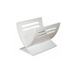 HomeStyle4U Porte-revues en bois blanc peint élégant pour un intérieur moderne