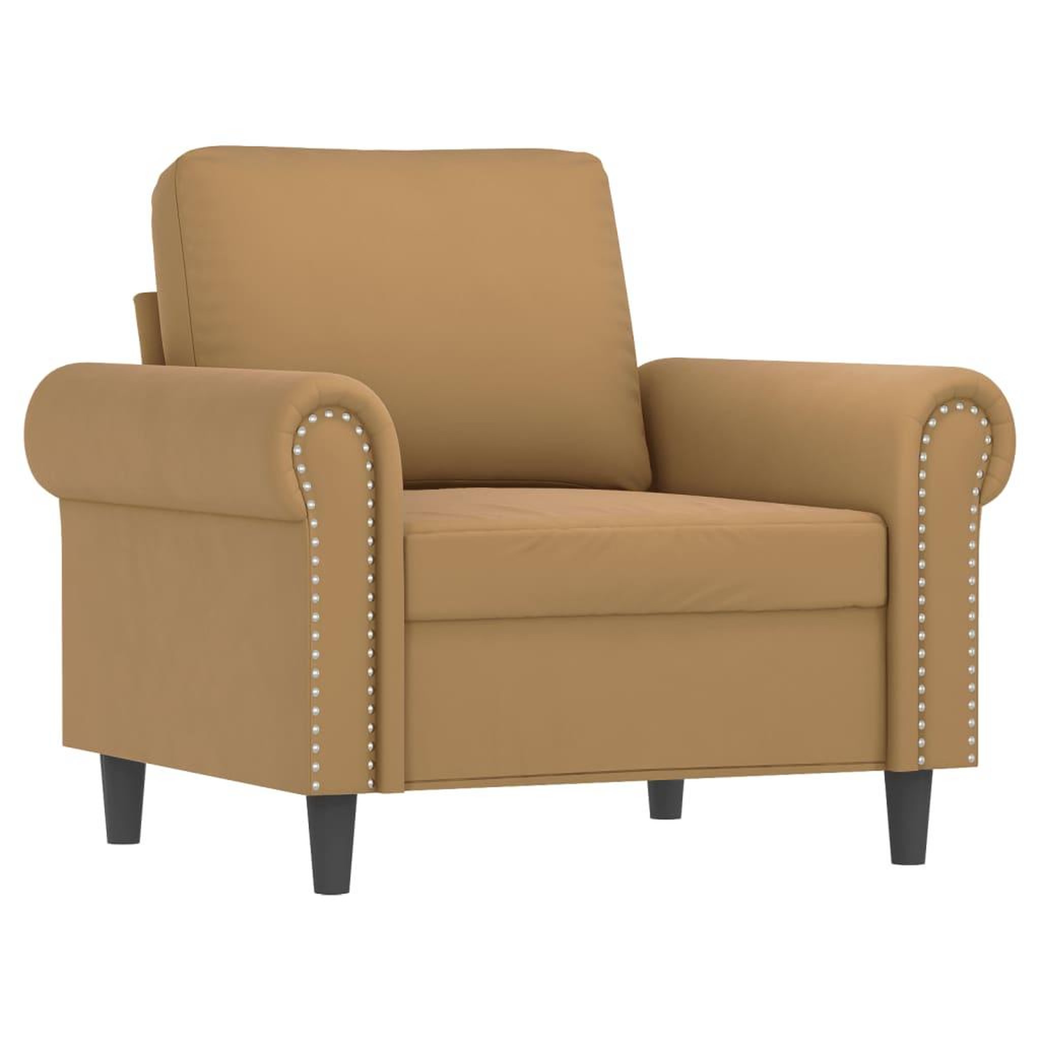 Voir la diapositive 3 : VIDAXL Ensemble de canapes 3 pcs avec coussins Marron Velours