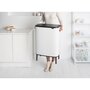 Voir la diapositive 5 : BRABANTIA Poubelle de cuisine tri sélectif Bo Touch Bin Hi 2x30L Blanc