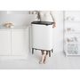 Voir la diapositive 5 : BRABANTIA Poubelle tri sélectif Bo Touch Bin Hi 2x30L Blanc