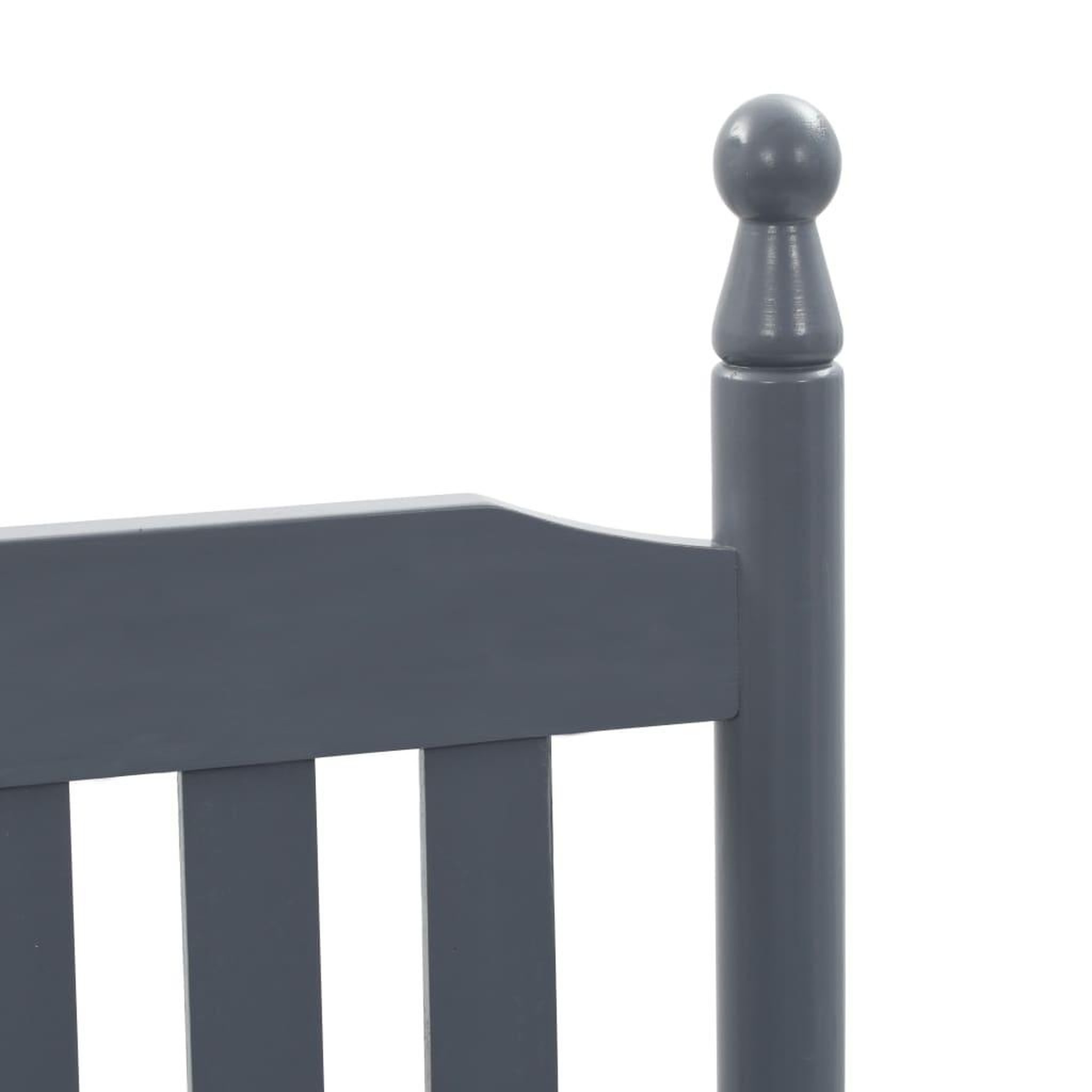 Voir la diapositive 5 : VIDAXL Chaise a bascule avec siege incurve Gris Bois de peuplier