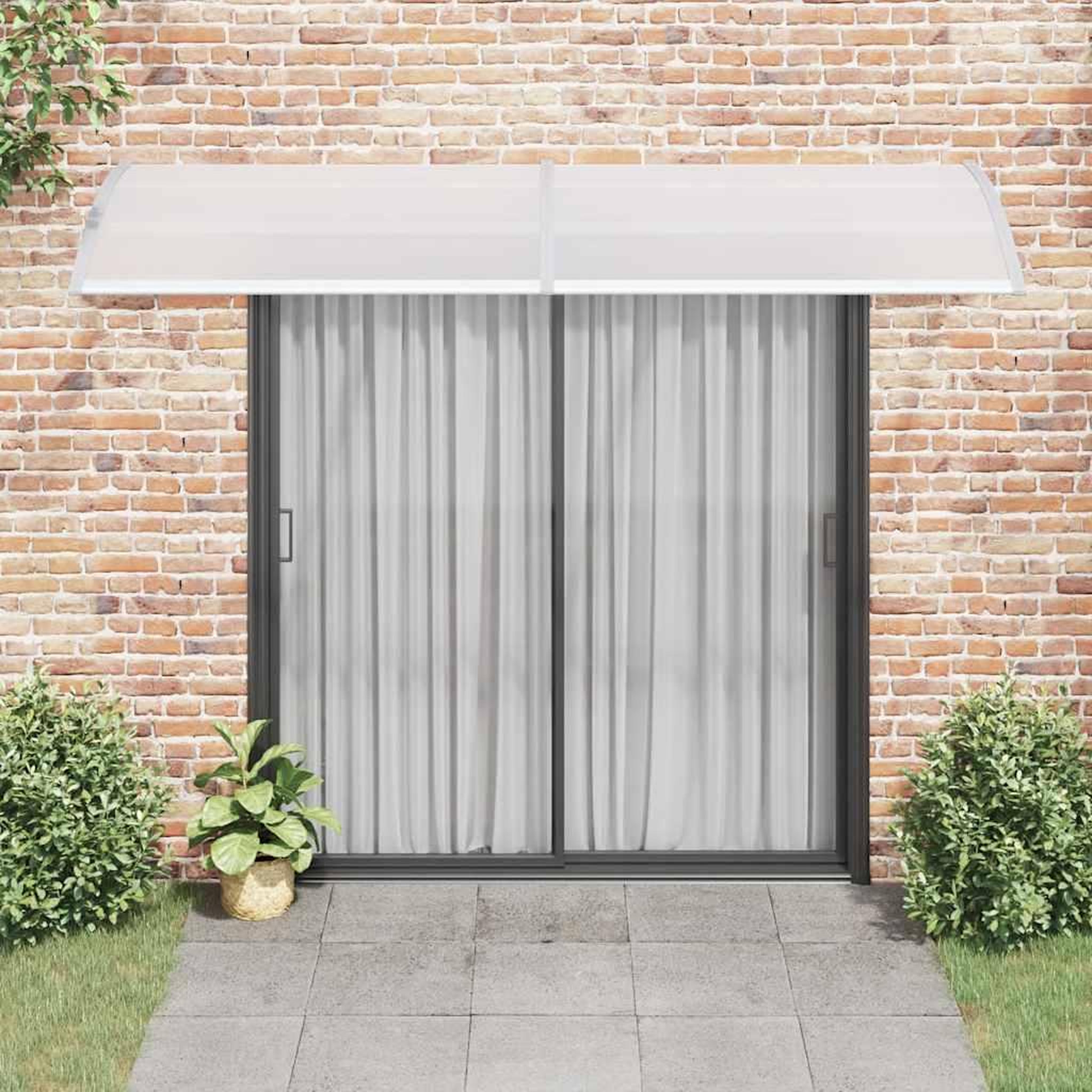 Voir la diapositive 3 : VIDAXL Auvent de porte Gris 300 x 100 cm PC