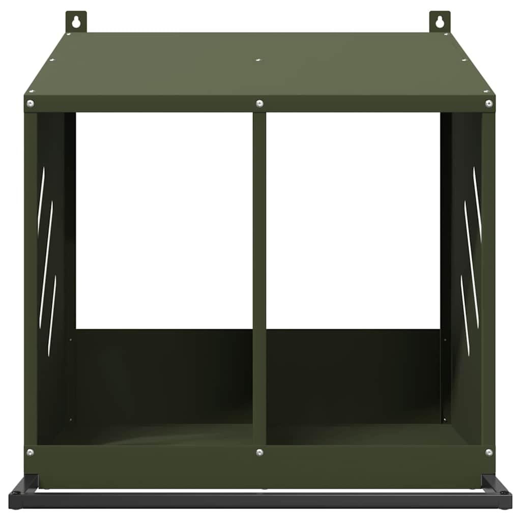 Voir la diapositive 4 : VIDAXL Nichoir a poules avec 2 compartiments vert olive metal