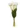 Voir la diapositive 1 : ATMOSPHERA Bouquet de Fleurs Artificielles  Tulipes  48cm Blanc