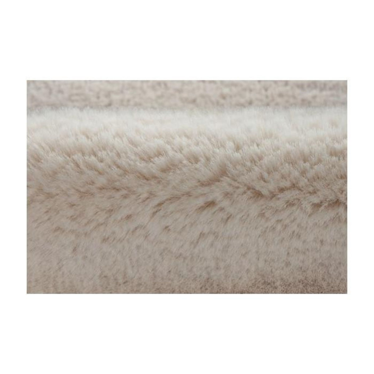 Paris Prix Tapis Imitation Fourrure  Kunda  60x90cm Ivoire