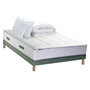Voir la diapositive 1 : IDLITERIE Ensemble matelas Ressort 7 zones + sommier + oreiller + couette - FABRICATION FRANCAISE