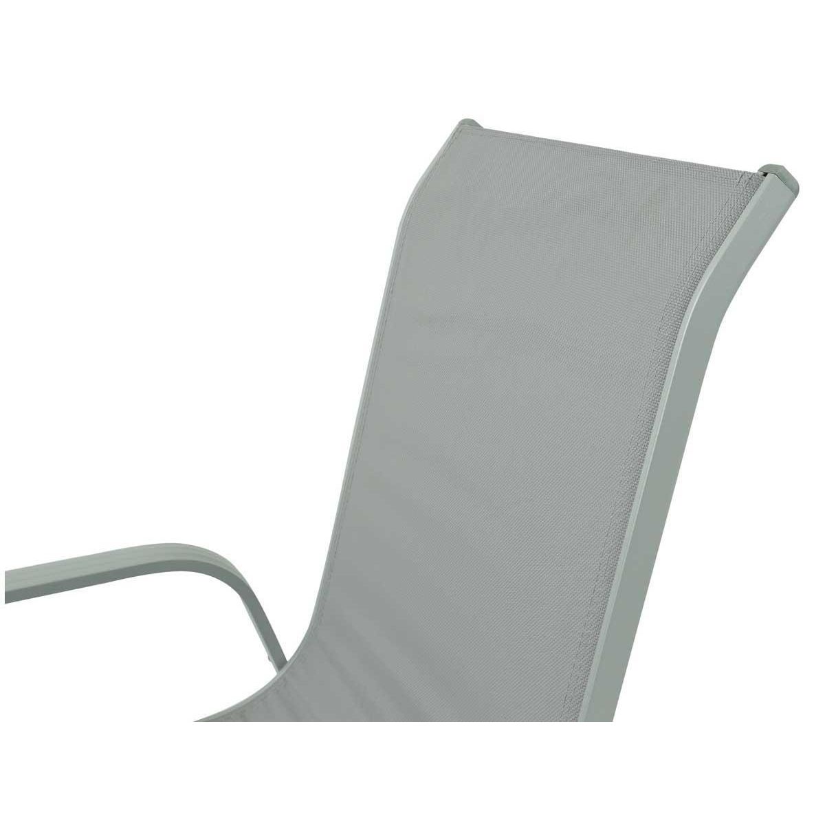 Habitat et Jardin Fauteuil jardin Alu/Textilène  Porto  - Phoenix - Gris clair - Lot de 2