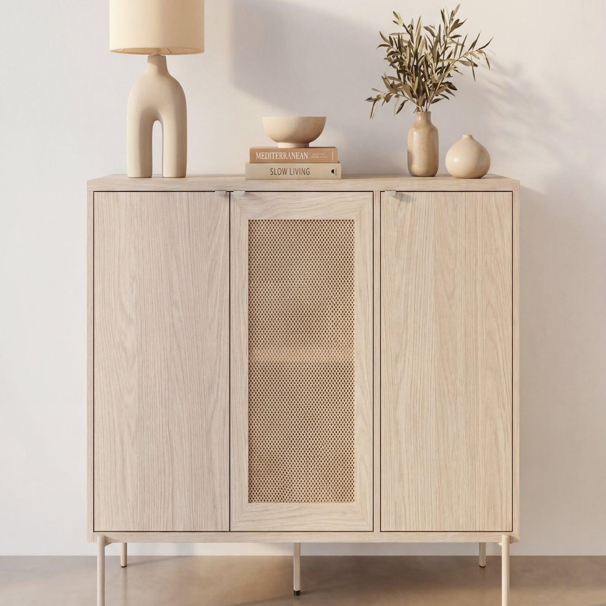 Voir la diapositive 3 : CASANOVA PARIS Vira - buffet 120cm en mélamine beige