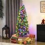 Voir la diapositive 2 : HOMCOM Sapin de Noël artificiel LED x 250 blanc chaud ou multicolore 9 modes H.180 cm 899 branches support vert