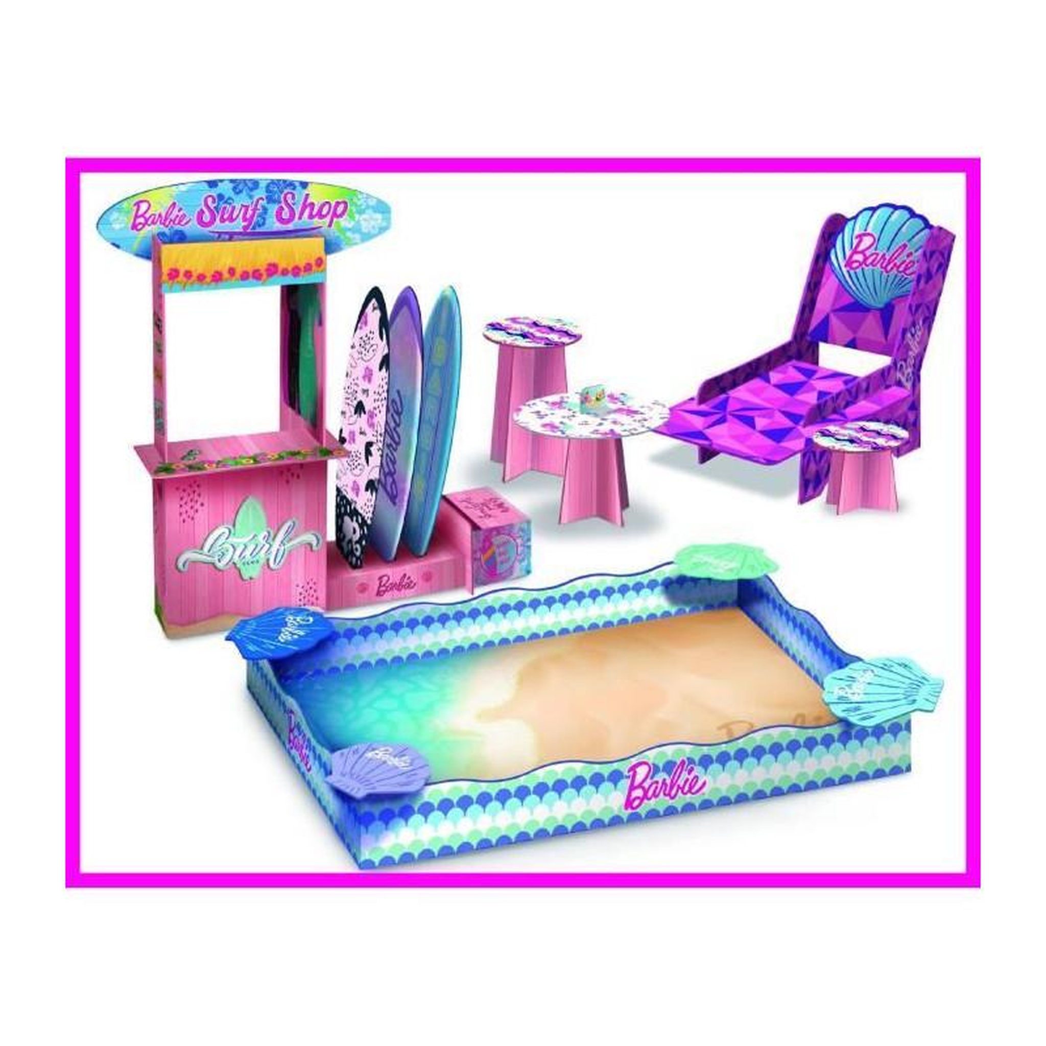 Voir la diapositive 2 : LISCIANI GIOCHI Coffret de sable magique - Barbie coffret Sand & Surf - LISCIANI