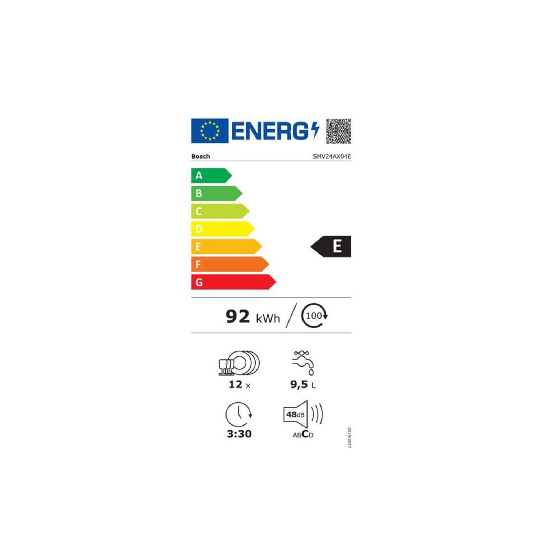 Voir la diapositive 2 : BOSCH Lave-vaisselle 60cm 12 couverts 48db tout intégrable - smv24ax04e
