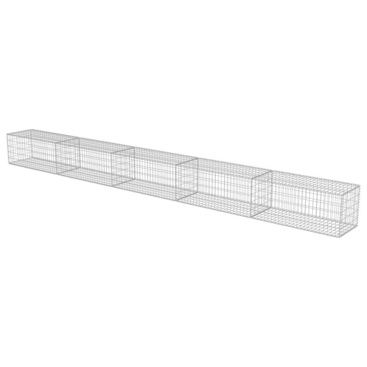 VIDAXL Mur a gabion avec couvercles Acier galvanise 600 x 50 x 50 cm