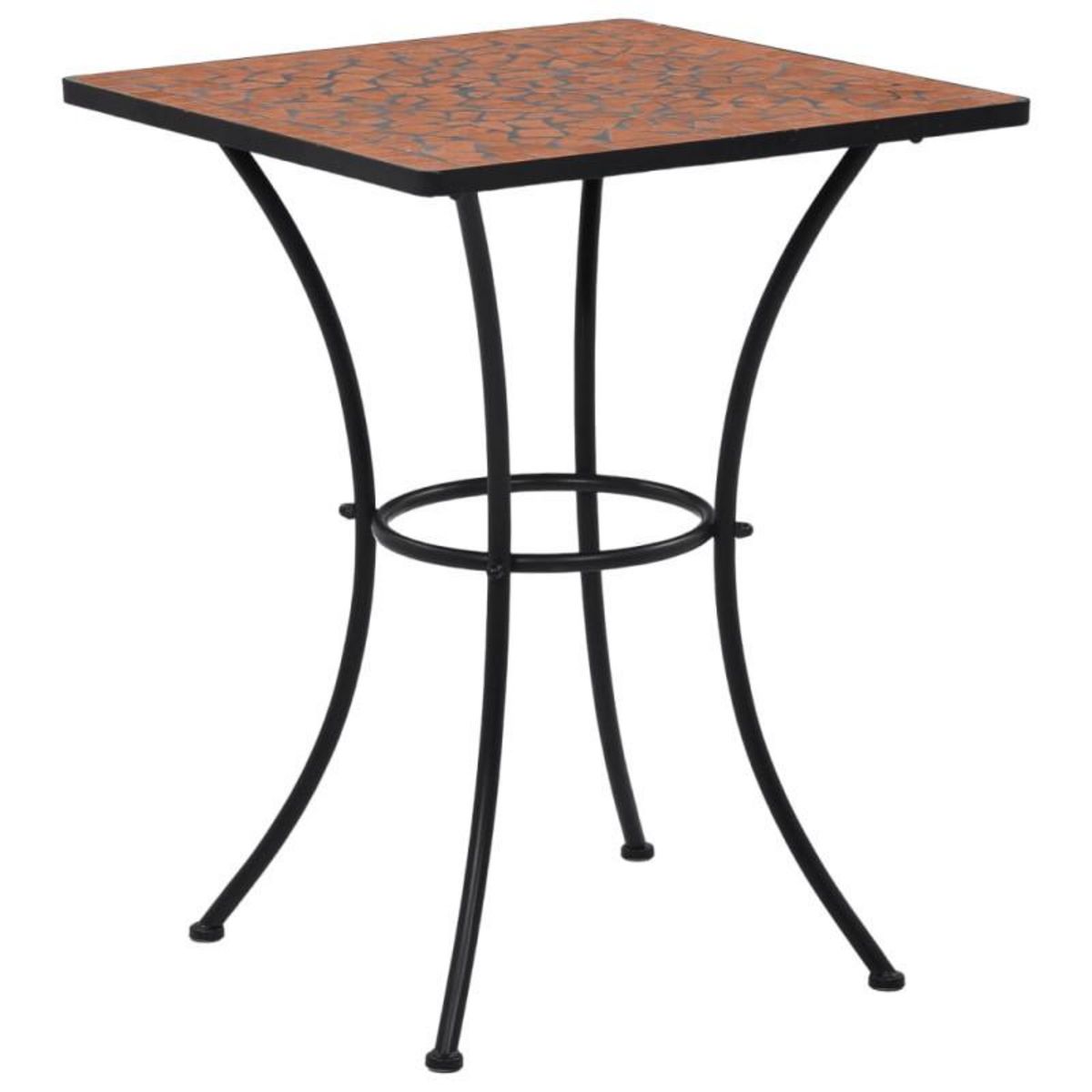 VIDAXL Table de bistro mosaïque Terre cuite 60 cm Céramique