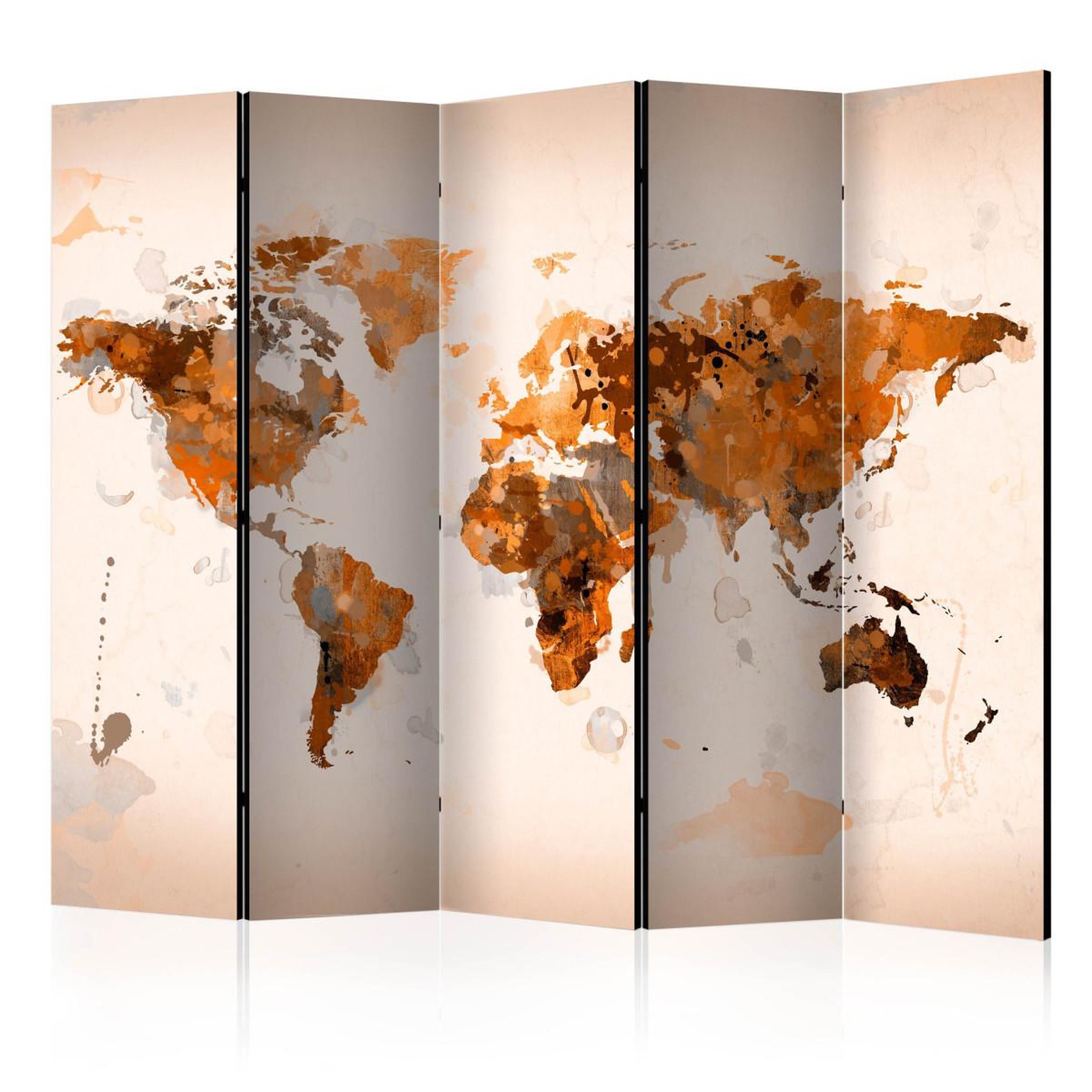 Paris Prix Paravent 5 volets  world in brown shades  172x225cm