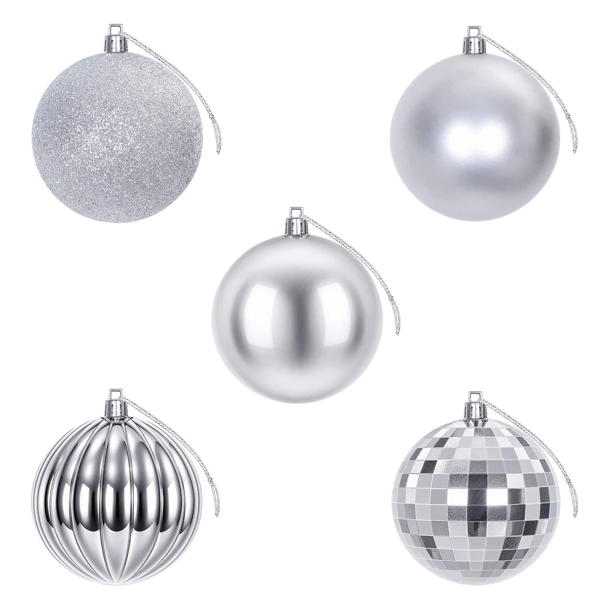 Voir la diapositive 5 : VIDAXL Ensemble de boules de Noël 50 pc Argente Diam. 8 cm Polystyrene