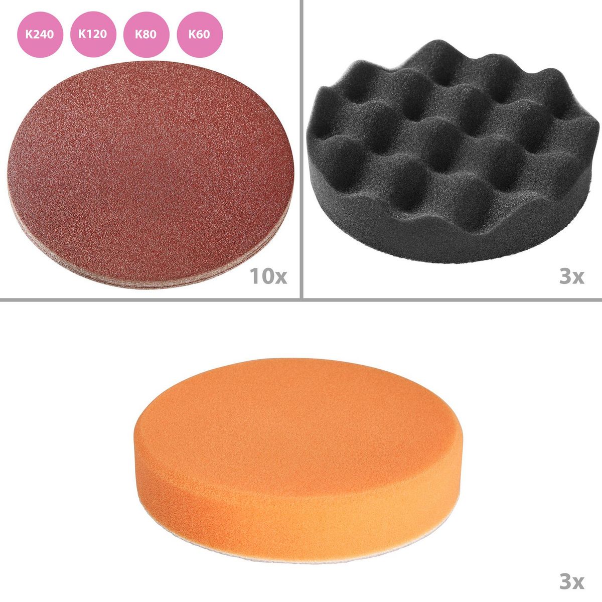 tectake Lustreuse Polisseuse Rotative avec 57 Accessoires 1400 W rouge