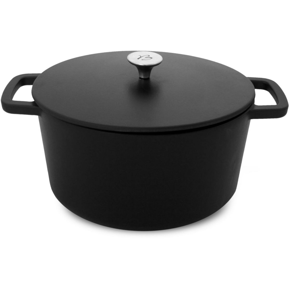 BAUMALU Cocotte 20 cm et  couvercle 2.4 l noir blac